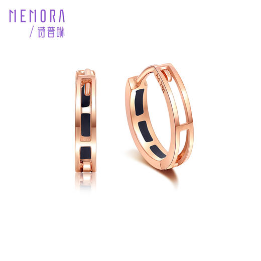 【1件7.5折】玫瑰色18K金烤漆耳饰KE220901 商品图2