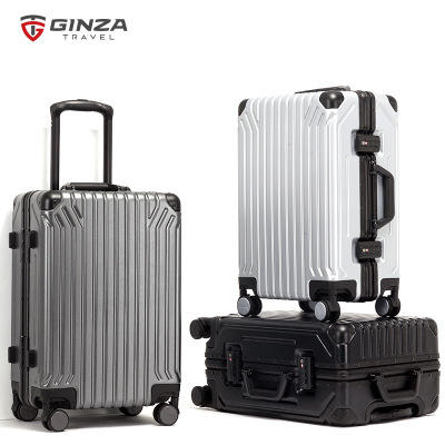 银座PC铝框旅行箱飞机轮20寸/24寸/28寸商务登机箱密码锁拉杆箱男女A-9270K 商品图6