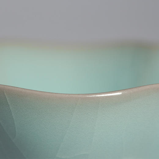 「茶器」徐瑞鸿 汝窑 六瓣青岚杯 商品图1