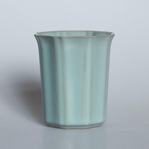 「茶器」徐瑞鸿 汝窑 八方青岚杯 商品图0