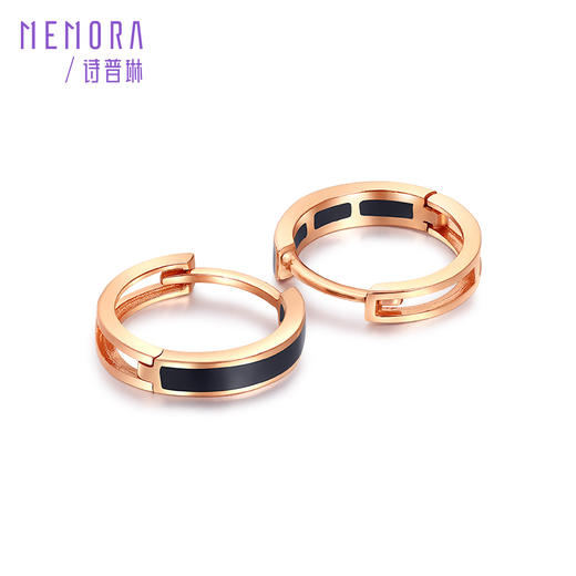 【1件7.5折】玫瑰色18K金烤漆耳饰KE220901 商品图3