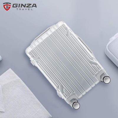 银座高档防刮铝框拉杆箱飞机轮24寸密码锁28寸行李箱20寸登机旅行箱 A-9268K 商品图11