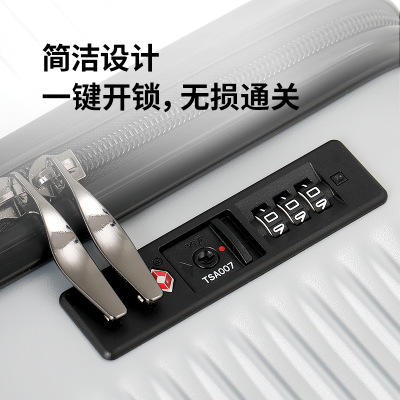 银座新款PC行李箱男拉链商务登机箱旅行箱学生女A-9772L 商品图3