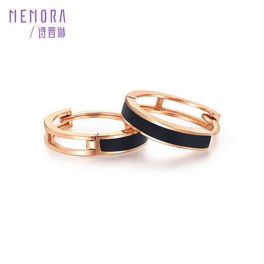 【1件7.5折】玫瑰色18K金烤漆耳饰KE220901 商品图1