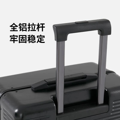 银座新款PC行李箱男窄铝框商务登机箱20寸旅行箱女A-9671K 商品图7