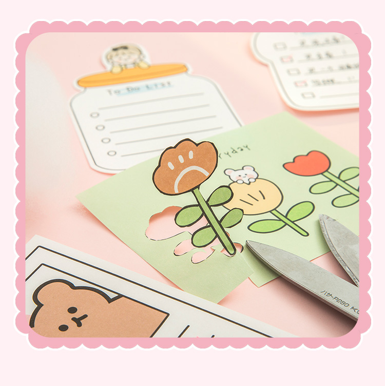三年二班无粘性可撕素材便利签可爱手账便条纸备忘学生记事便签本