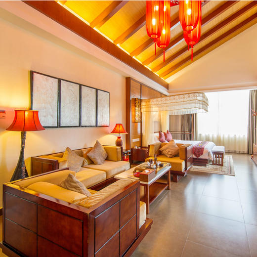 【唐宫一房一厅】皇家SPA酒店带私家温泉大床套房 （明皇汤） 商品图2