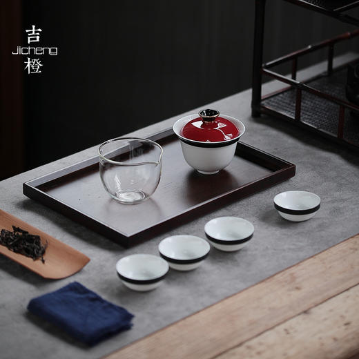 【旅行茶具】吉橙陶瓷旅行茶具便携包户外车载茶壶杯快客杯一壶四杯茶海套装 商品图1