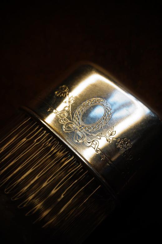 法国古董纯银玻璃雕花酒伴ofrantiques英国古董