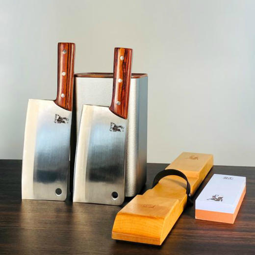 【拿铁铁器 | 手工锻打中华家刀】和系列 H2 · 六六大顺刀具六件套 （初级款） 商品图0