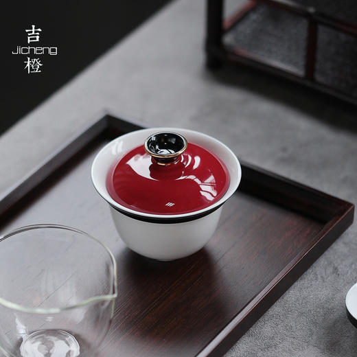 【旅行茶具】吉橙陶瓷旅行茶具便携包户外车载茶壶杯快客杯一壶四杯茶海套装 商品图3