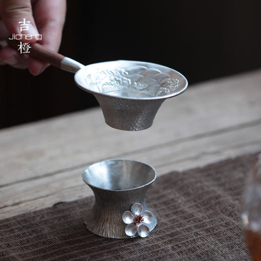 【茶道配件】吉橙茶漏置茶漏托架盖置茶漏功夫茶具配件滤网架盖置盖托茶漏底座 商品图2