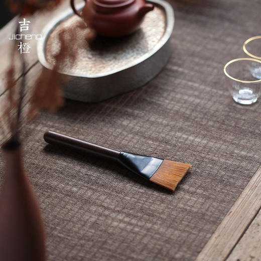 【茶道配件】茶刷养壶笔功夫茶具笔刷茶扫黑檀花梨木茶盘刷茶道零配件 商品图8