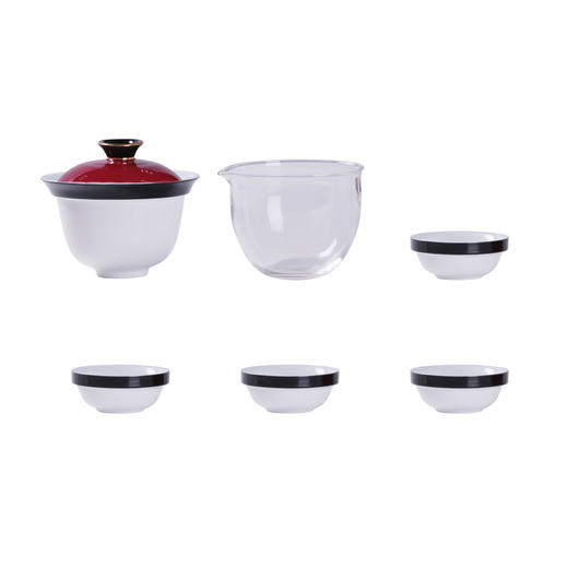 【旅行茶具】吉橙陶瓷旅行茶具便携包户外车载茶壶杯快客杯一壶四杯茶海套装 商品图4