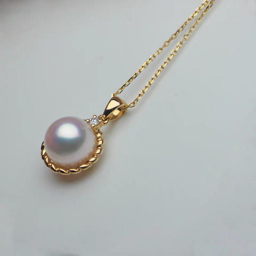 美裕珍珠淑媛18k金海水珍珠吊坠758mm