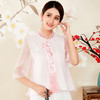 OG-9878新款中式上衣中老年女装绣花情人纱拼接流苏唐装衬衣 商品缩略图1