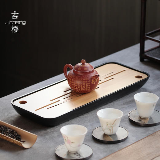 【茶盘】【尚悠茶盘】重竹制小茶盘方形干泡盘小号竹制迷你储水式托盘茶海台功夫茶具 商品图1