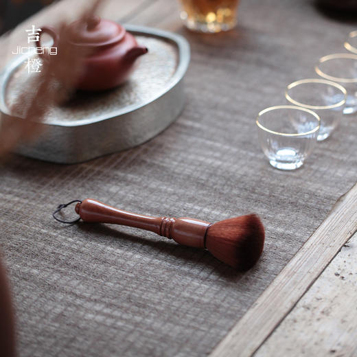 【茶道配件】茶刷养壶笔功夫茶具笔刷茶扫黑檀花梨木茶盘刷茶道零配件 商品图5