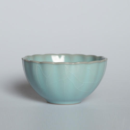「茶器」 徐瑞鸿 汝窑 十六莲瓣杯 商品图0