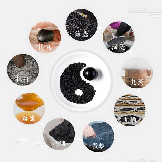 九蒸九晒黑芝麻丸子道家辟谷手工制作男女蜂蜜丸子45粒*10g装正品 商品图2