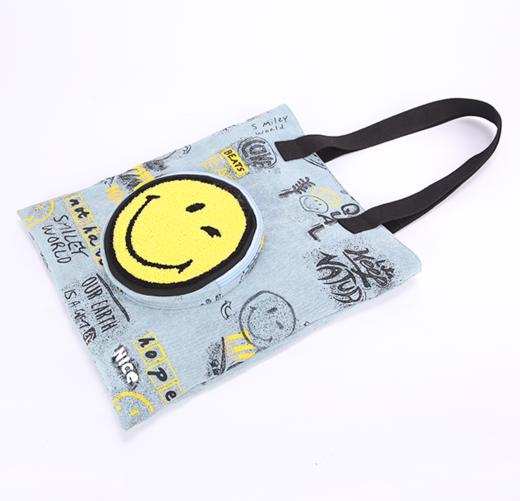 英国SMILEY WORLD 牛仔双面托特包 商品图2