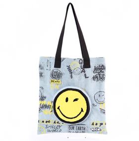 英国SMILEY WORLD 牛仔双面托特包