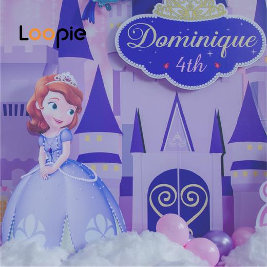 蓝紫苏菲娅公主主题布置 商品图0