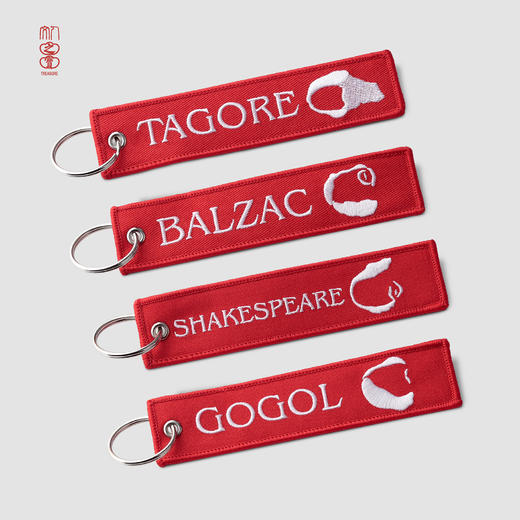 文学巨匠刺绣钥匙扣 商品图1