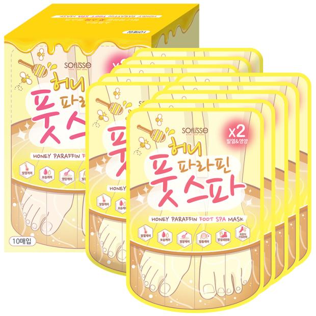 COSTCO专卖韩国进口Soflisse Honey Paraffin Spa Mask *10ct 蜂蜜手膜/足膜JPY带授权招加盟代理