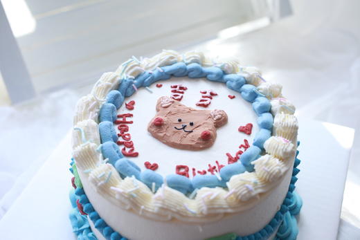 卡通主题款 可爱小熊 奶油霜手绘 复古裱花 商品图2