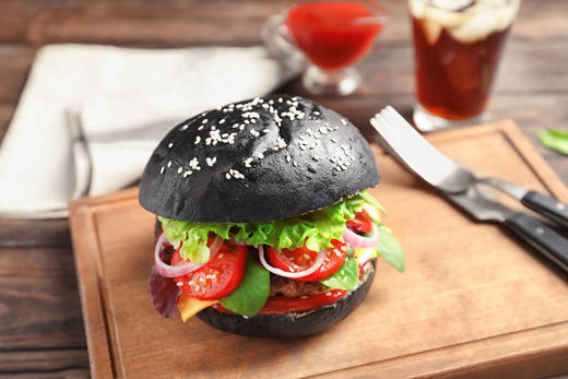 (冷冻)达玲 黑色汉堡面包9CM   6个/包（面包/汉堡包） 商品图1