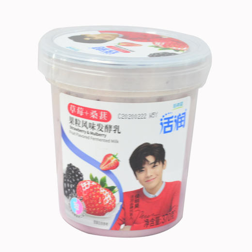 新希望天香活润草莓桑葚果粒风味酸牛奶370g 商品图0