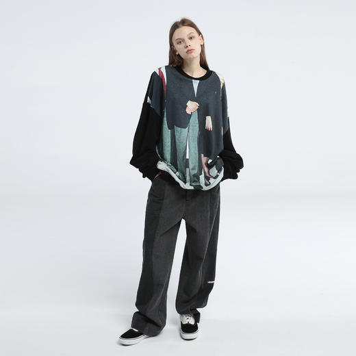 FMACM 人像印花圆领卫衣 FM19AW4A-WY1918 商品图1