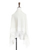 TYNVIE  刺绣蕾丝拼接山羊绒披肩 - 纯白色 商品缩略图3