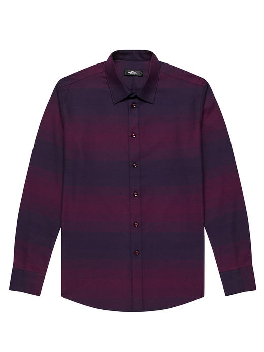 【特价】柒牌男装秋冬季新款长袖衬衫厚款男士休闲上衣时尚中青年衬衣	117A72030 商品图4