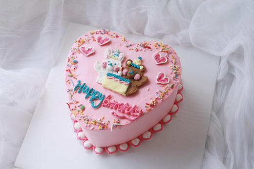 卡通主题款 可爱小兔子小熊 奶油霜手绘 姐弟 兄妹 龙凤胎 双胞胎 情侣 商品图0