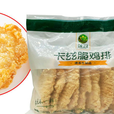 卡兹脆鸡排800g袋10片左右解冻以后小火煎制正反面金黄色即可外酥里嫩