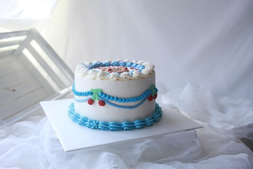 卡通主题款 可爱小熊 奶油霜手绘 复古裱花 商品图1