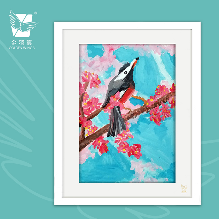 装饰画《歌谣》 金羽翼残障小艺术家手绘作品 复制画/原画