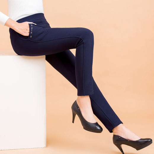 【特价款】MQ-XF045春季新款中老年弹力高腰直筒休闲裤XCX 商品图3