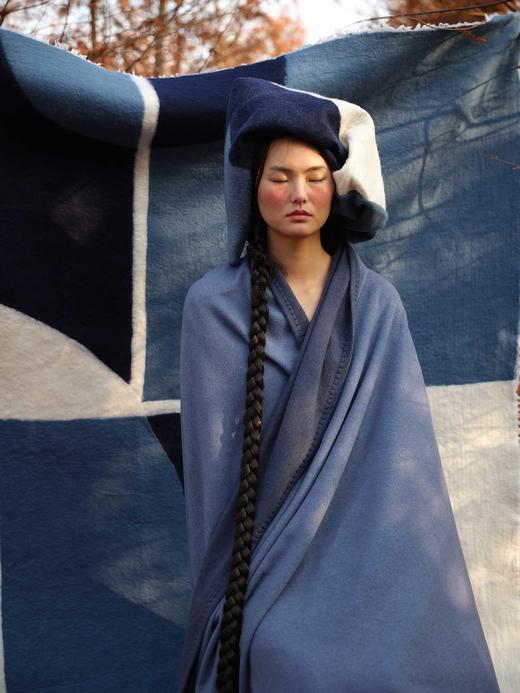 双面羊绒折边毯 SJF92P604A 商品图0