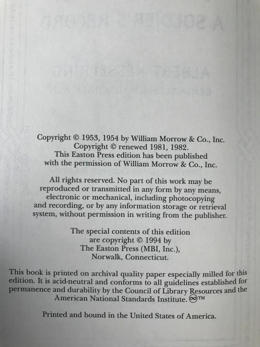 德国传奇元帅凯塞林回忆录《最后一日的士兵》 配照片插图 豪华皮装18开 商品图3