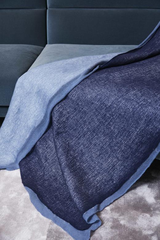  针织羊绒夹层毛毡披毯 SJF92P617N 商品图1