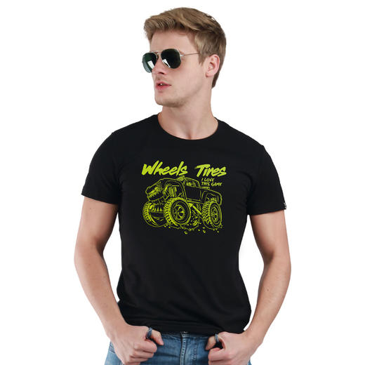 喜欢越野的游戏硬派个性卡通效果春夏短袖圆领T恤休闲户外体恤 商品图0