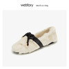 westory浅口貂毛皮毛毛乐福鞋女蝴蝶结 2019年冬季新品W29CE70751 商品缩略图3