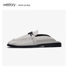 westory2020春季新款圆头亮面漆皮乐福拖鞋女W20AH51581 商品缩略图3