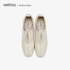 westory2019秋季新品时尚简约方头粗跟系带及踝靴女W29CM70321 商品缩略图0