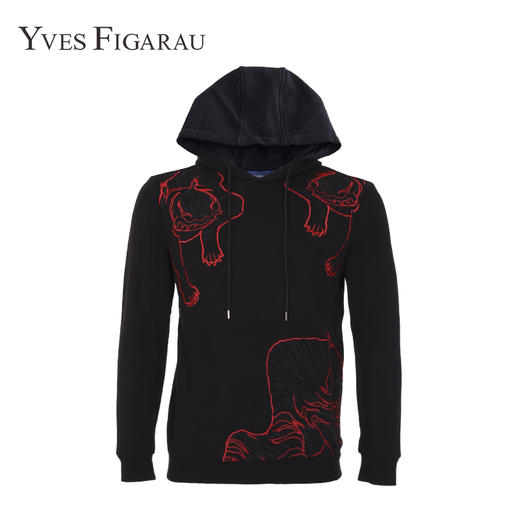 YvesFigarau伊夫·费嘉罗秋冬男士简约舒适商务职场带帽休闲卫衣860918 商品图1