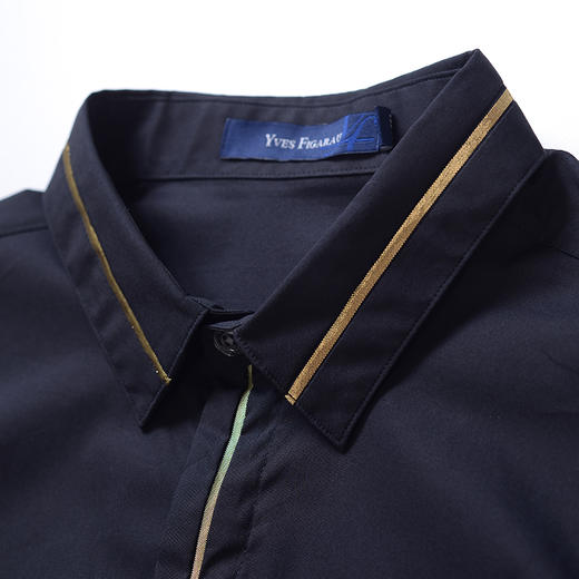 YvesFigarau伊夫·费嘉罗春夏商务休闲简约舒适透气抗皱长袖衬衫810330 商品图3