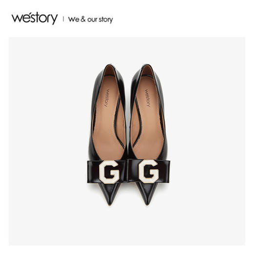 westory2020年春季新款复古风G扣细高跟尖头女W20AE51121 商品图2